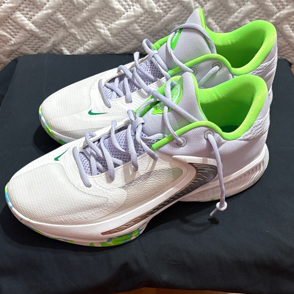 Nike Green and White Sneakers